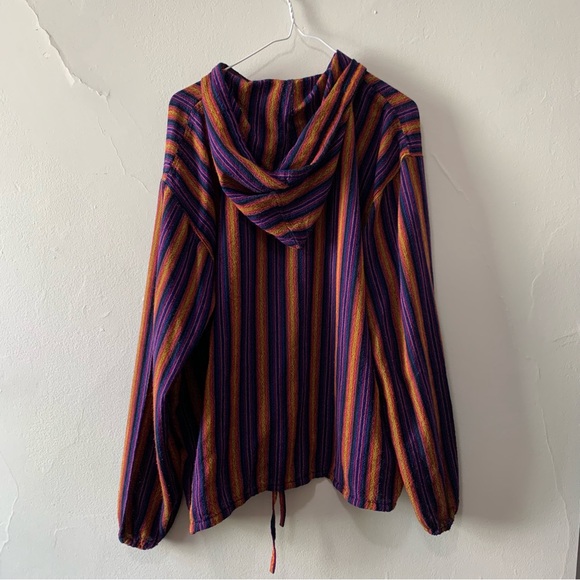 Fair Trade striped poncho - Picture 3 of 4